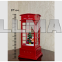 Новогодний музыкальный светильник от батареек и USB 20 х 9 х 9см Телефонная будка 3064
